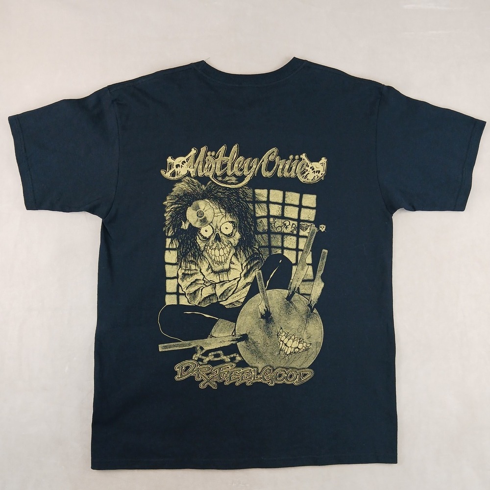 Rock & Death Motley Crue Large Mens T Shirt Embroidered Graphic 21x28 ** Small - Picture 6 of 11